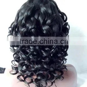 Full Lace Wig Indian Remy 2016 Fashion Style 20 Inch Natural Black Color thumbnail-1