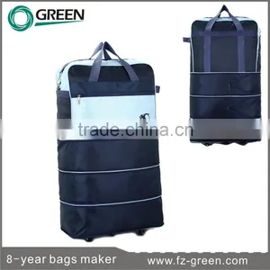 420D Crinkle Nylon 2016 Travel Bag on Wheels or With Wheels thumbnail-1