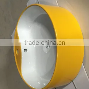 Colorful Light Color Design Above Counter Art Basin thumbnail-4