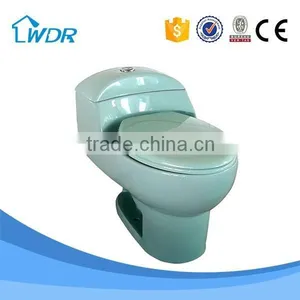 Bathroom Accessories Design American Siphon Flushing S-trap 250 300 and 400 mm Teal Blue Colored Toilets thumbnail-1