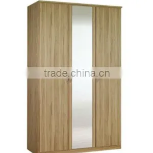 3 Door kd Melamine Cheap Mirror Wardrobe thumbnail-1