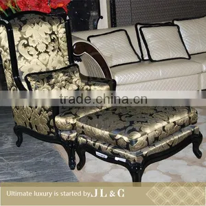 JS05-09 Slipper Chair +JS05-00 Stool in Living Room From JL&C Luxury Home Furniture (China Supplier) thumbnail-1