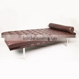 Mies Van Der Rohe Aniline Leather Barcelona DayBed Replica thumbnail-1