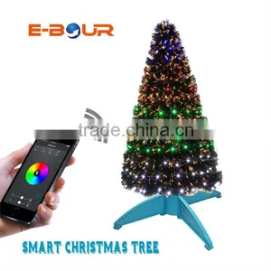 MobilePhone APP Control Bluetooth Speaker and LED Fiber for Christmas Decoration Tree thumbnail-1