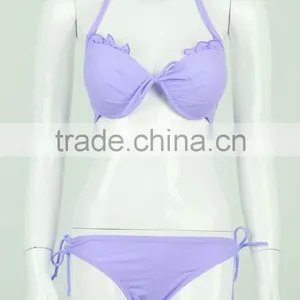 Solid Bikinis Doble Push up Extreme Bikinis Bathing Suits Women thumbnail-6