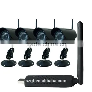 USB Quad Digital DVR With Video Record 2.4ghz Mini Usb Wireless Camera With Receiver 2.4g Wireless Usb Receiver Kit thumbnail-3