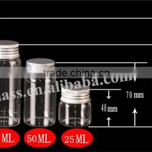 Pop Mini Transparent Glass Phial Sealed Cans Medical Capsule Bottle Loves Candy Food Bottles With Screw Lid thumbnail-2