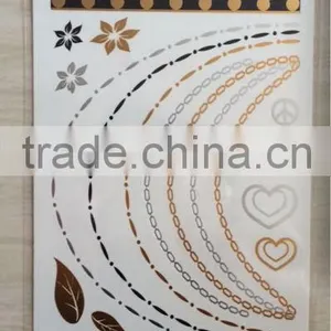 NEW Gold Silver Flash Tattoo With Stock Glitter Metallic Temporary Tattoo, 2014 New and High Quality Tattoo thumbnail-1