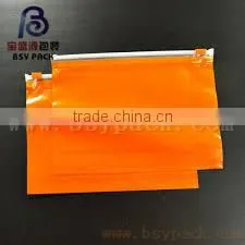 Various Styles Yellow Printed Customized 4 Side Seal White Slider Zipper Bag thumbnail-1