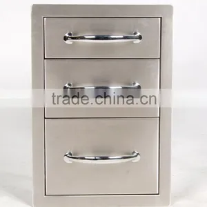Icegreen Office Use Stainless Steel Storage Cabinet With Flush Triple Access Drawer thumbnail-1