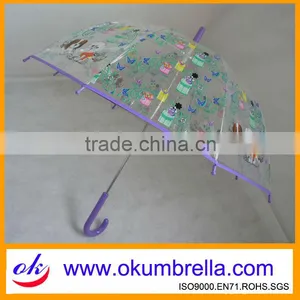 16"x8k PVC Children Umbrella With Cartoon Pictures thumbnail-1