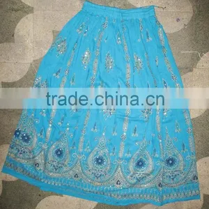 Latest Indian Wrap Skirts Floral Design Women Wrap Skirt Indian Vintage Skirt thumbnail-1