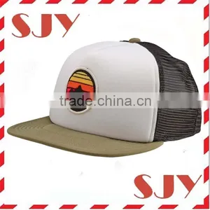 Custom Caps Wholesale Flat Brim Mesh Trucker Cap Hats thumbnail-4