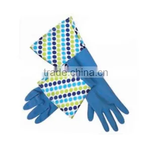 Long Cuff Food Grade Latex Kitchen Gloves With Malaysia Price thumbnail-2