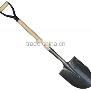S518Y Garden Shovel With Wooden Handle thumbnail-1