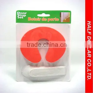 2PCS Hot Selling Soft EVA Foam Door Stoppers/Door Wedges,Baby Safety Door Stopper thumbnail-1