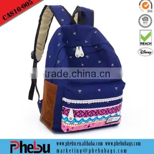 2016 Wholesale Trendy School Bag Canvas Fashion Backpak(CAS16-005) thumbnail-1