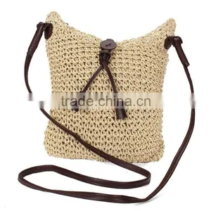 Small Woven Shoulder Bags Straw Summer Women Weave Burlap Jute Pouches Beach Travel Handbag thumbnail-2