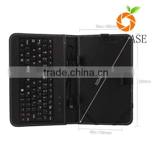 Fashionable Leather Case With Keyboard for 9.7 Inch Tablet pc for IPad thumbnail-3