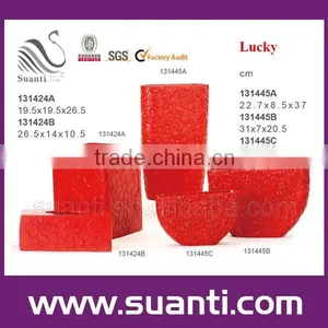 Fashion and Modern Wedding Gift Red Vase and Tissue Box thumbnail-1