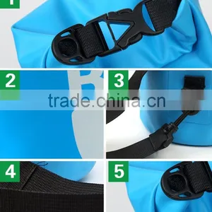 Foldable Outdoor Waterproof Plastic Dry Bag With Shoulder Strap Dry Sack for Kayaking thumbnail-4