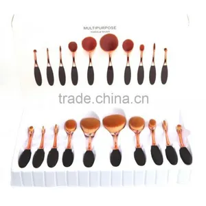 2016 New Best Seller Tooth Brush Style 10PCS Makeup Brush Set/Oval BB Cream Foundation Brushes thumbnail-2