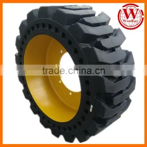 6.50-10 Forklift Solid Skid Steer Tires 12x16.5 Bobcat thumbnail-1