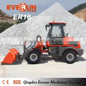 Everun 1.6 Ton Compact Wheel Loader With Shovel Bucket thumbnail-2