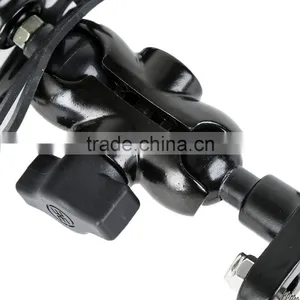 Adjustable Motorcycle Cell Phone Handlebar Rail Mount "X" Fork Holder Black New thumbnail-2