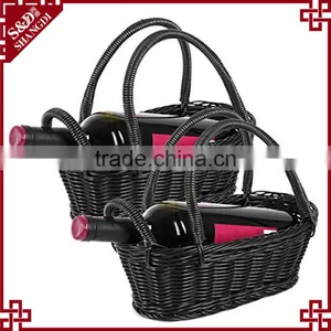 Promotion Item Wine Packing Used PE Wicker Handcraft Baskets for Gifts thumbnail-1