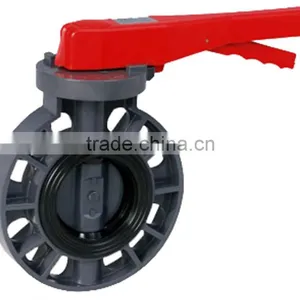 Water Irrigation PVC Butterfly Valve With Red Handle thumbnail-1