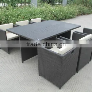 A - High-end Grey Rattan Wicker Furniture Dinning Set CF829-2 thumbnail-2