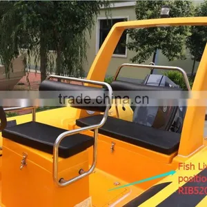 China Manufacturer New 17' RIB Rigid Hypalon Inflatable Sport Fishing Boats for Sale thumbnail-3