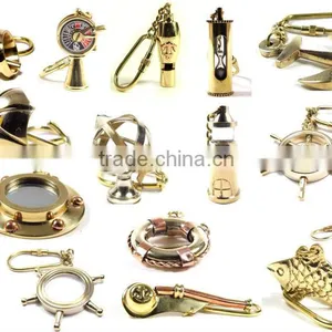 Nautical Key Chain, Brass and Copper Key Chains thumbnail-1