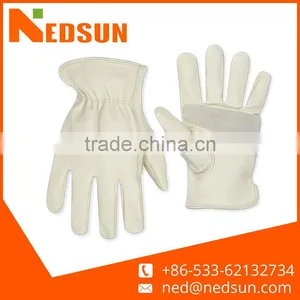 Double Palm Leather Abrasion Resistance Driver Gloves thumbnail-1