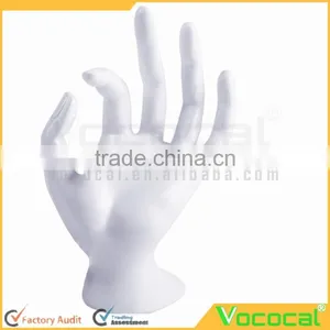 OK Hand Gestured Frosted Resin Ring Display Stand Jewelry Display Props White thumbnail-2