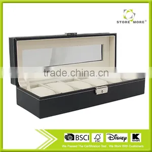 Watch Case Box Holds 6 Watches, Display Box, Storage Box thumbnail-1