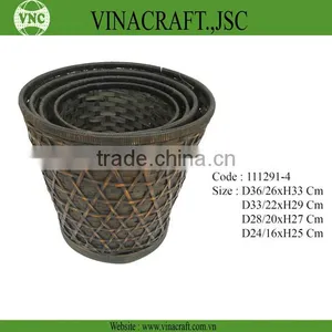 Bamboo Waste Baskets Antique Style thumbnail-1