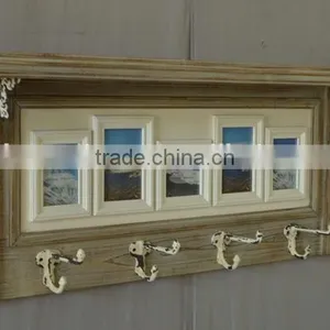 2016 Shabby Chic Wooden Shelf With Frames With Hooks thumbnail-1