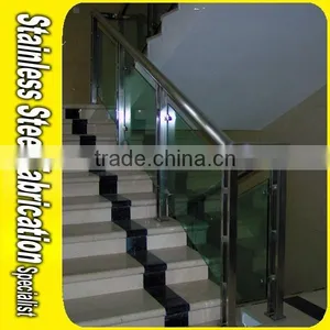 Residential 304 Stainless Steel Handrails Tempered Glass Railing thumbnail-3
