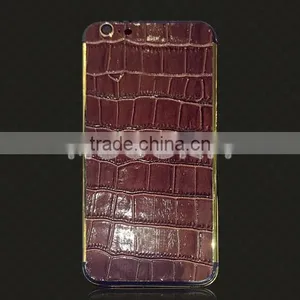 2016 For IPhone 6S/6s Plus Genuine Leather Gold Housing,Leather Gold Housing for IPhone,leather Housing thumbnail-4