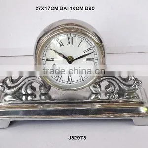 Round Table Clock on Wings Style in Mirror Polish Finish and Alos Available in Nickel Plating thumbnail-1