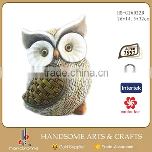 10 Inch Resin Craft Holiday Gifts Home Decoration Owl Statues Animal Sculpture thumbnail-4