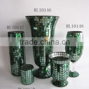 Different Shape Mosaic Candle Holders Votive Antique for Home Decoration thumbnail-3