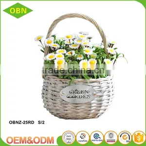 China New Design Wholesale High Quality Custom Hanging Wicker Flower Girl Basket thumbnail-3