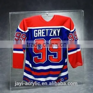Wholesale Custom Clear Acrylic Jersey T-shirt Display Rack Case thumbnail-1
