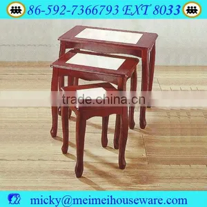 3pcs Oak Wood Coffee Table Set thumbnail-1