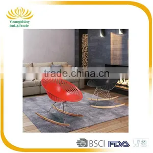 Manufacturer Popular Cheap Plastic Rocking Chair With Beech Legs thumbnail-1