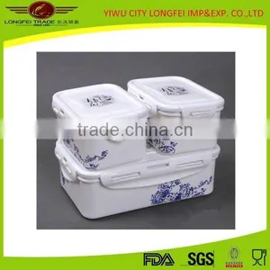 3PCS Elegant China Flower Tiffin Lunch Box For Camping thumbnail-1