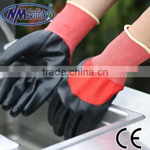 NMSAFETY Sandy Finish Double Layer Nitrile Fully Coated Gloves thumbnail-1